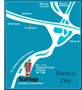 direccion Parque Six Flags Mexico